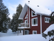 Le chalet, en hiver